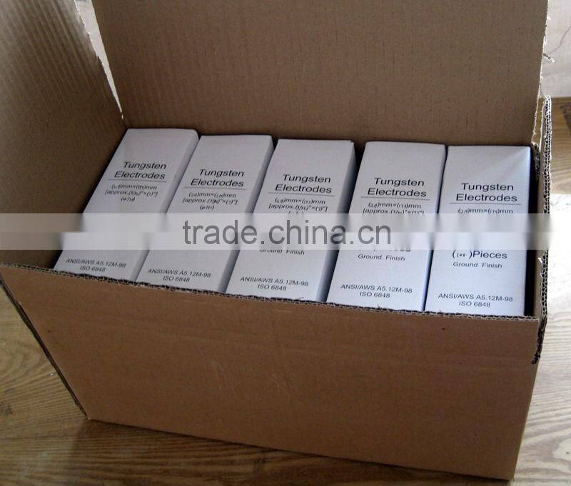 iso 6848 Zirconium tungsten electrode WZ3 6.4x150mm