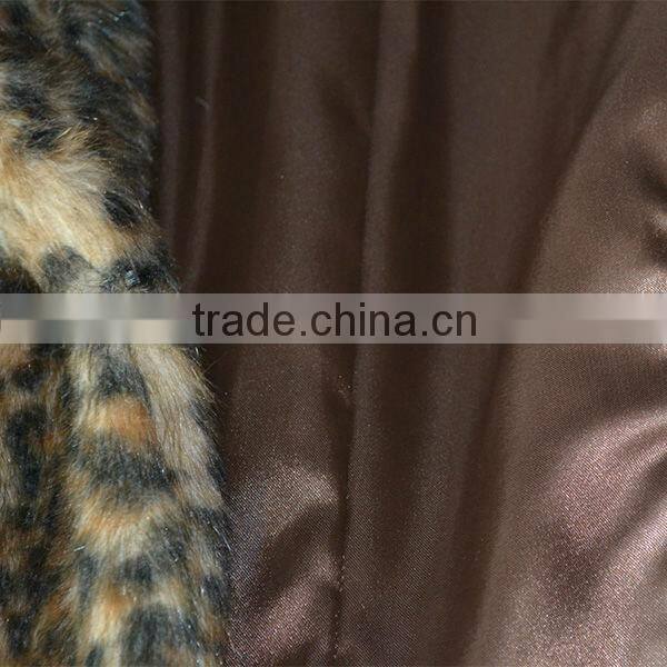 lady's leopard print fake fur jacket