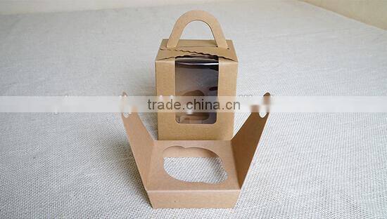 High quality kraft cupcake box.cheap cupcake box 4pc