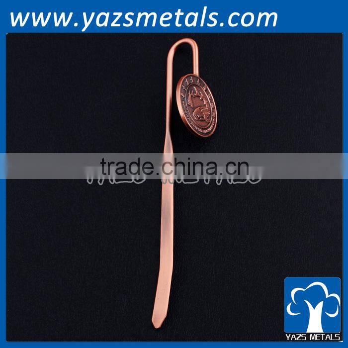 custom zinc alloy metal book mark for christmas gift