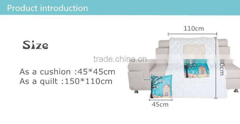 Polyester Microfiber Night Owl Captain Whooo Sofa Cushion Pillow Quilt