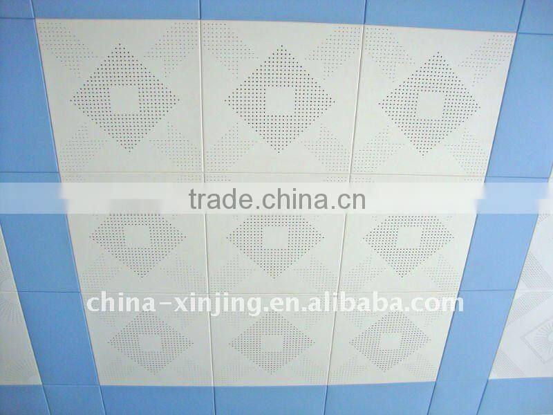 (new product) square metal ceiling tile/lotus pattern