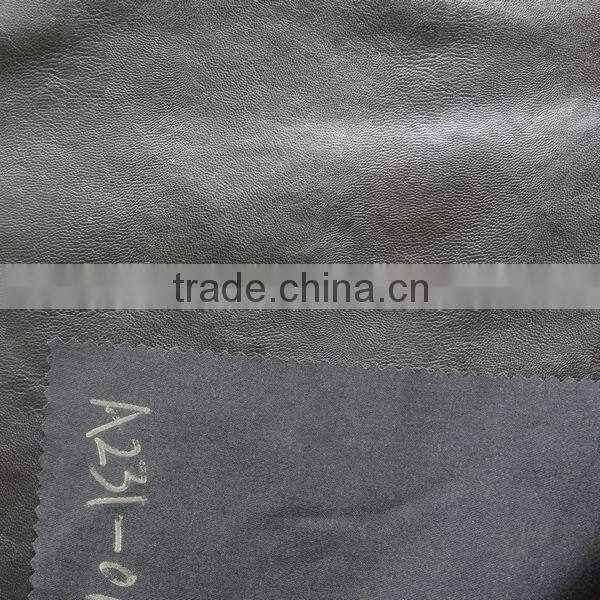 Embossed clothing leather fabric with 100% viscose fabric