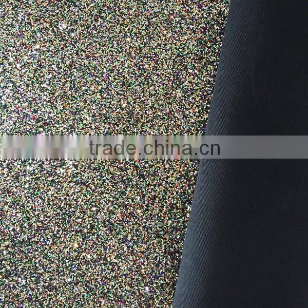 Chunky Glitter fabric for ladies shoes upper decoration usage ,popular use for fashion High-heeled Shoes