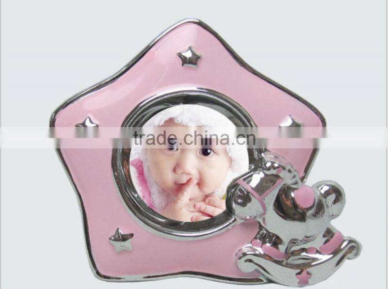 Pink sliver my first year wood digital baby picture frames baby souvenir photo frames