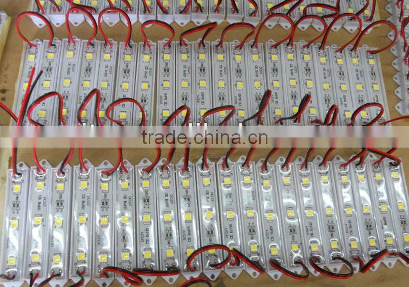 promotion!!!3pcs 5050 SMD LED module,plastic case,WHITE color,DC12V,20pcs a string;75mm*12mm;please advise the color you need