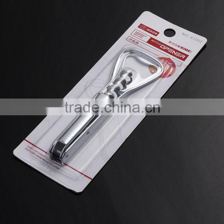 waiters friend stainless steel opener for beer and wine bottle
