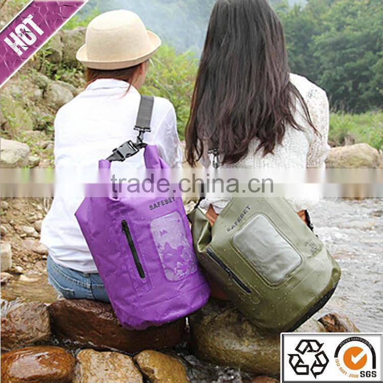 2015 New product high quality waterproof dry bags with strap for outdoor camping hiking