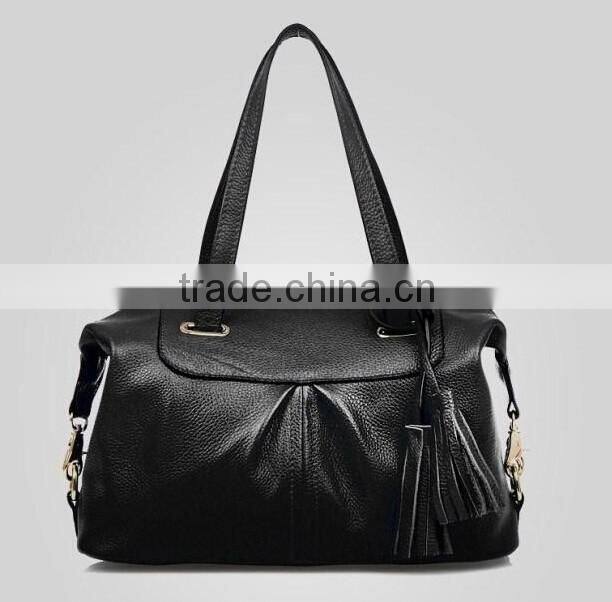 Custom Royal Women leather Extra Large Tote Bag With zipper Pocket