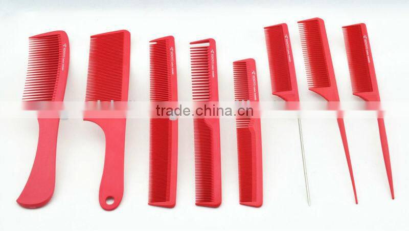black carbon hair cutting comb metal tail comb