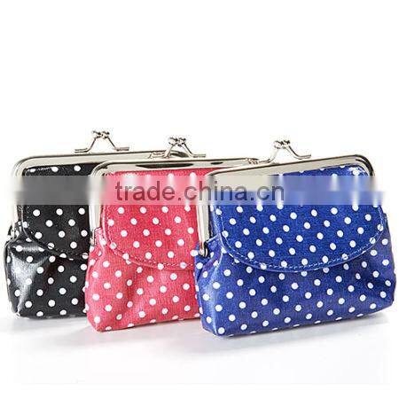 cotton canvas kisslock frame coin purse