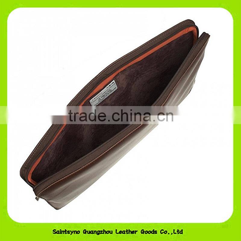 15055 Factory wholesale leather cover case tablet holder with zipper