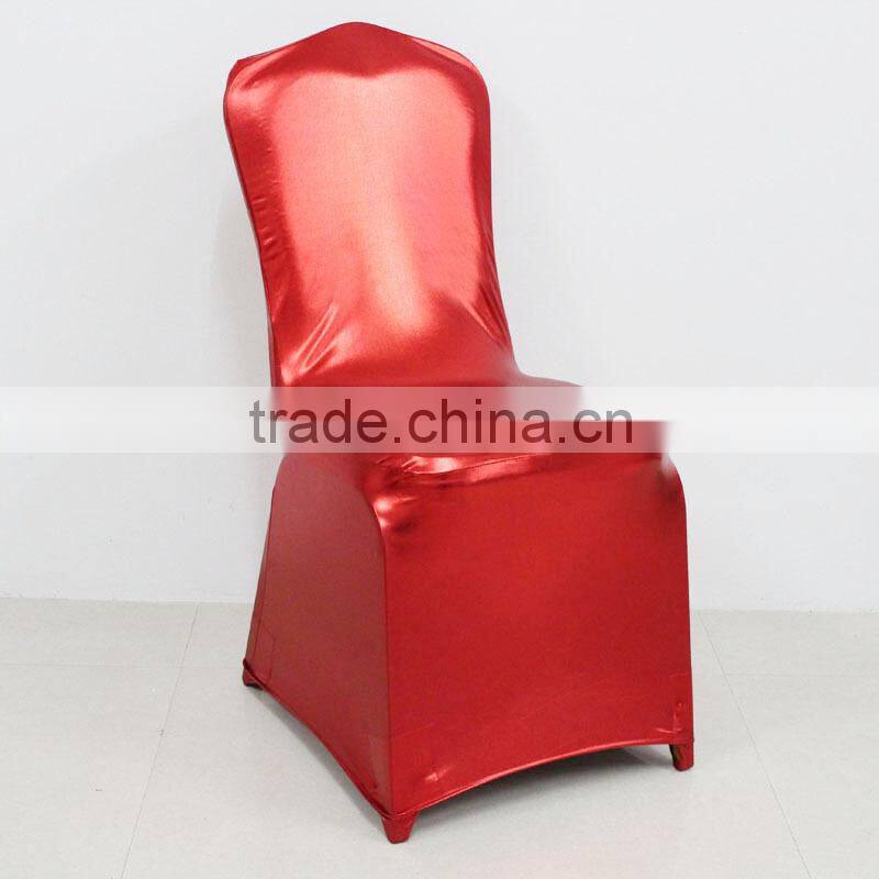 hot selling fatory direct gold metallic chair cover for banquet chairs