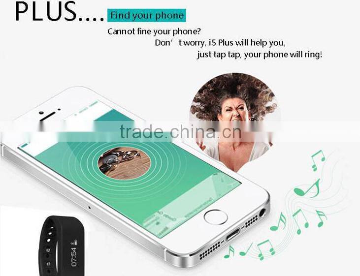 I5 plus TPU Fitness Tracker Clock Anti-lost Passometer i5 Plus Smart Bracelet