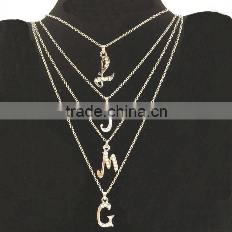 2016 Fashion Alphabet Charms Necklace, A-Z Alphabet charms In fashion Trends