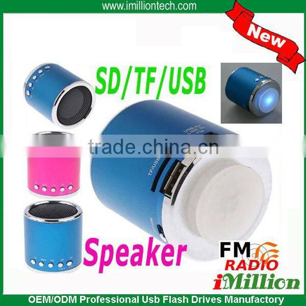 Blue/Red Line in Portable speaker with FM Micro SD TF Stereo Speaker Music MP3 Player Amplifier