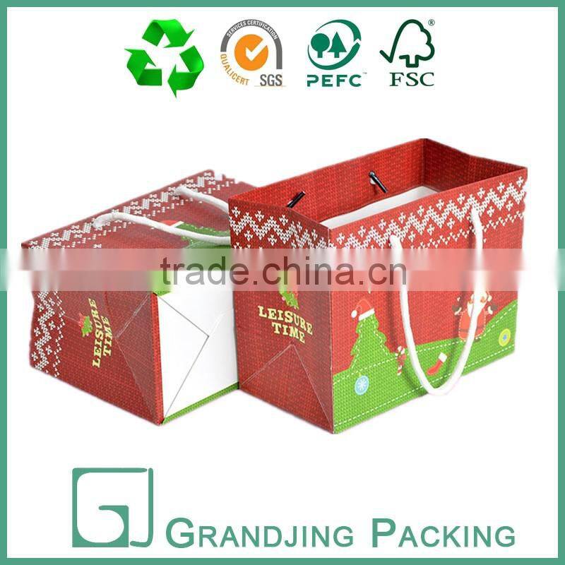 Big size square botton take away fast food paper bag