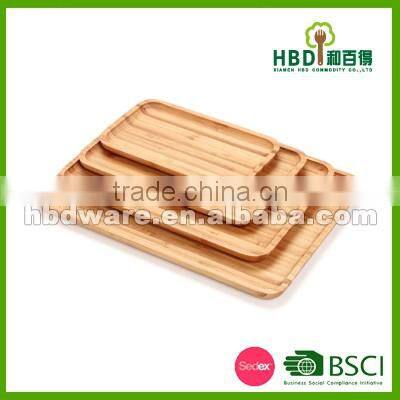 China suppliers bamboo wooden food plate,home decoration rectangle dinner plate,hotel used dinner plates wholesale
