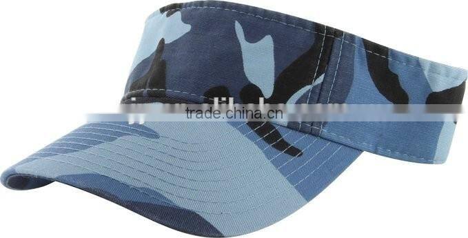 Cotton Twill Adjustable Camo Mlitary Sun Visor Caps