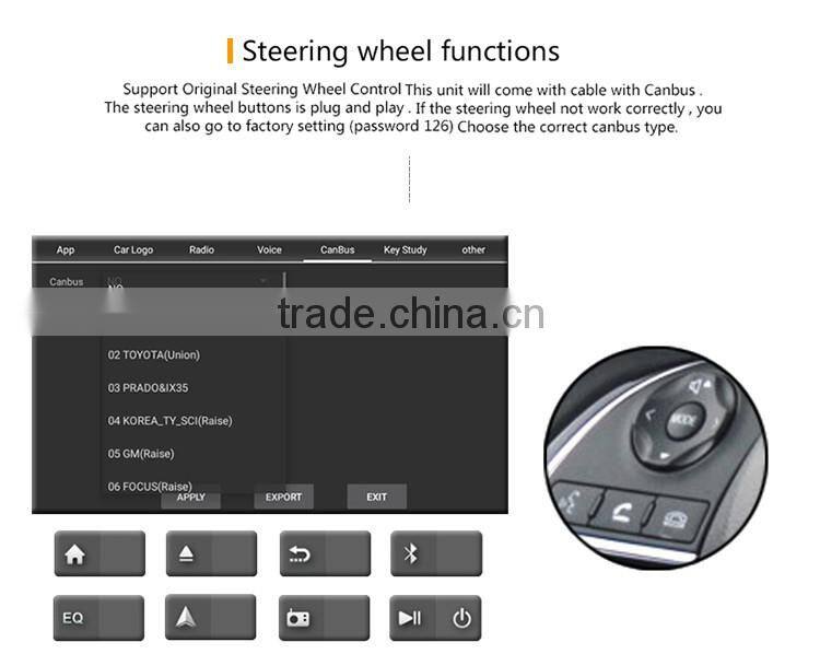 10.2 Inch 2 din Microphone control panel Android car gps dvd player for MITSUBISHI OUTLANDER 2014 2015