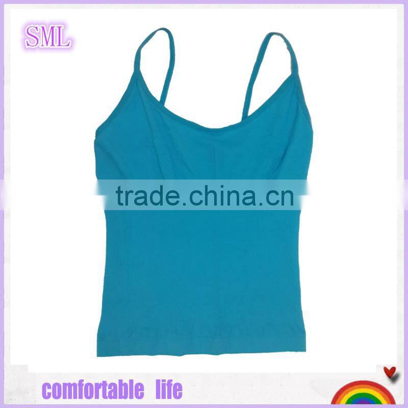 Wholesale breathable Woman Halter Crop Top with shoulder strap