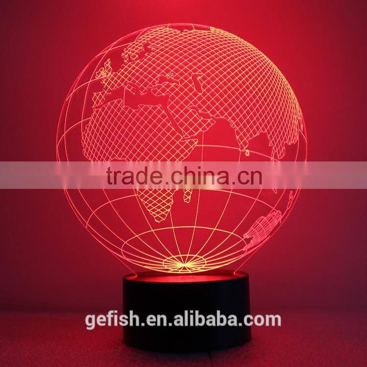 Cheap 3D Acrylic table Earth lamp Christmas gift
