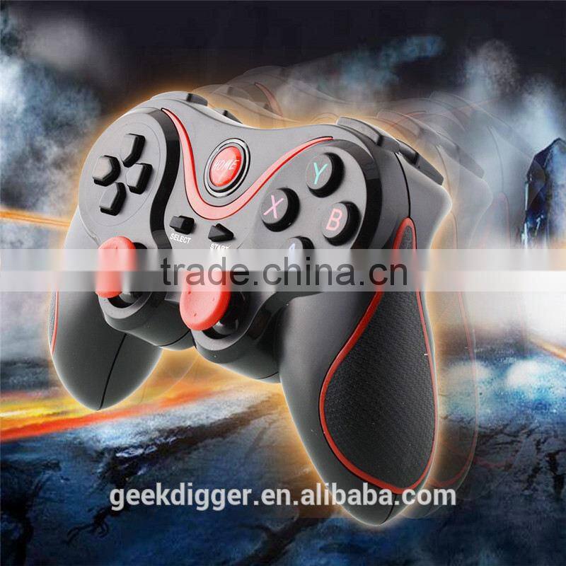 No MOQ T3 Wireless Bluetooth Game Gamepad Joystick Black+Red android wireless game controller
