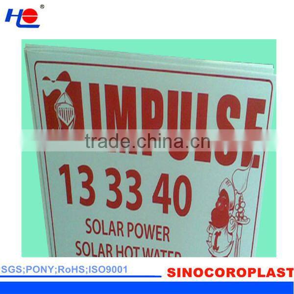 plastic convenient to move pp coroplast odorless signboard