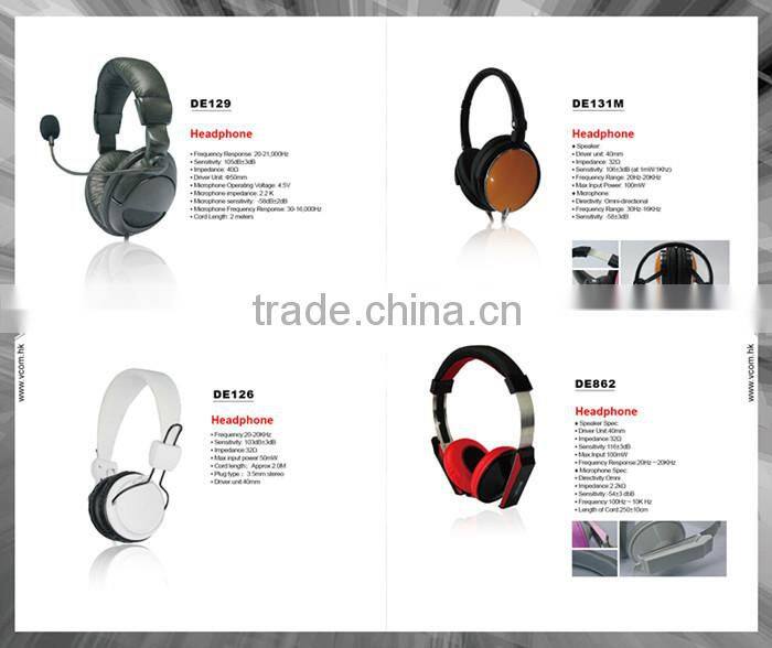 VCOM High Quality Professional DJ Headphones Custom with Metal Shell