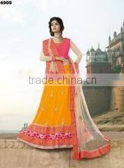 Obligingness Brown Raw Silk Lehenga Choli/indian lehenga online shopping