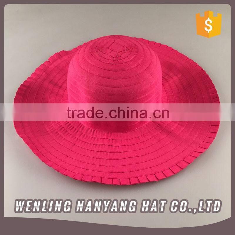 Women's Wide Brim Caps Foldable Summer Beach Sun Straw Hats