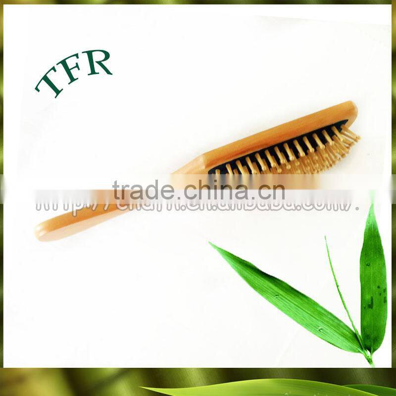 eco friendly bamboo or wooden material massage hairbrush and mini comb