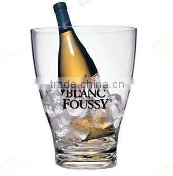 clear acrylic champagne cooler, plastic wine ice bucket, wine chiller