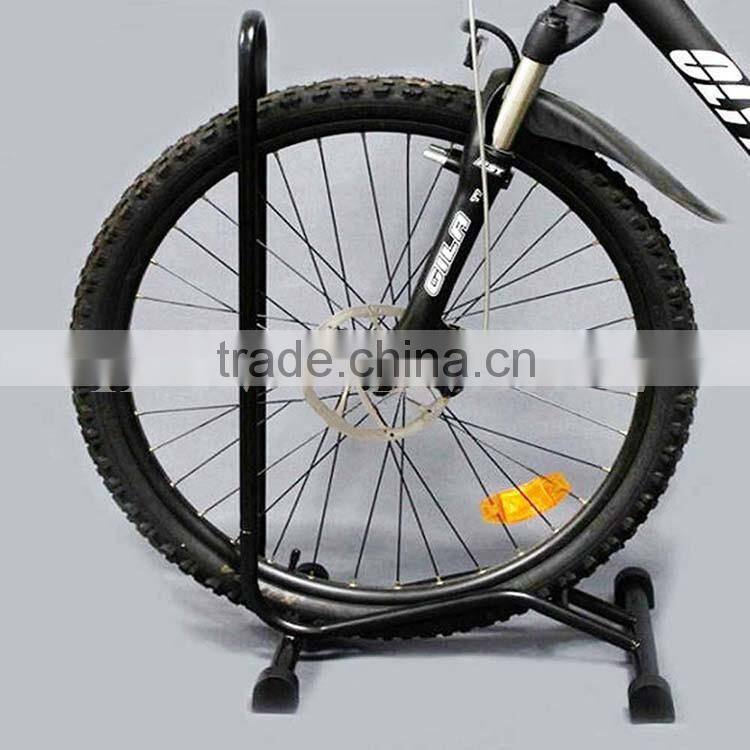 White Bicycle Bike Garage Floor Display Rack Cycle Repair Stand Parking Rack