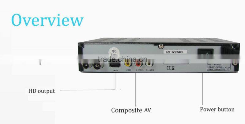 Metal Housing Full HD 1080P 220mm DVB-T2 Terrestrial TV Receiver with Digital LED Display