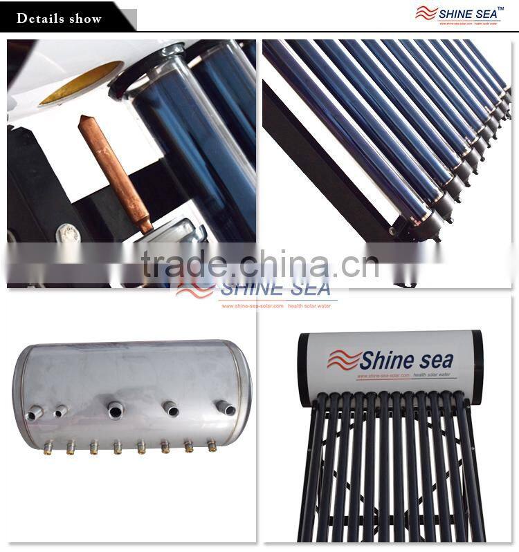 Integrated high pressure solar water heater with heat pipe