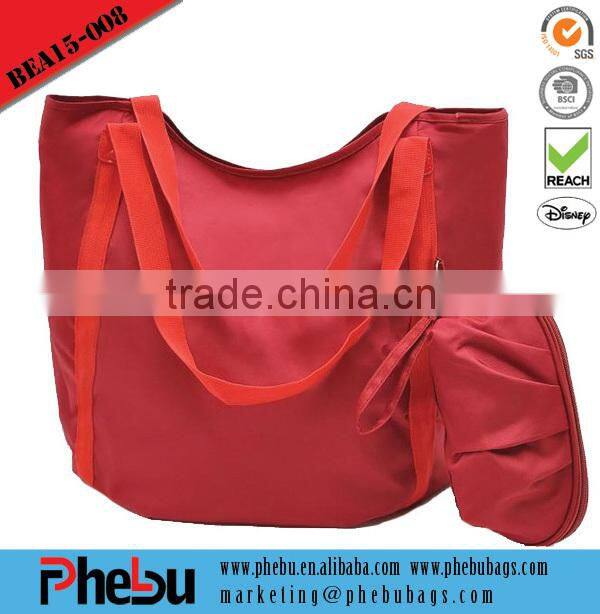 Fashion Satin beach bag with bow-tie for gift