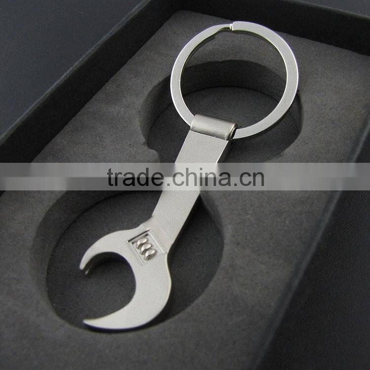 Promotonal Logo Laser Metal Opener Wrench Keychain