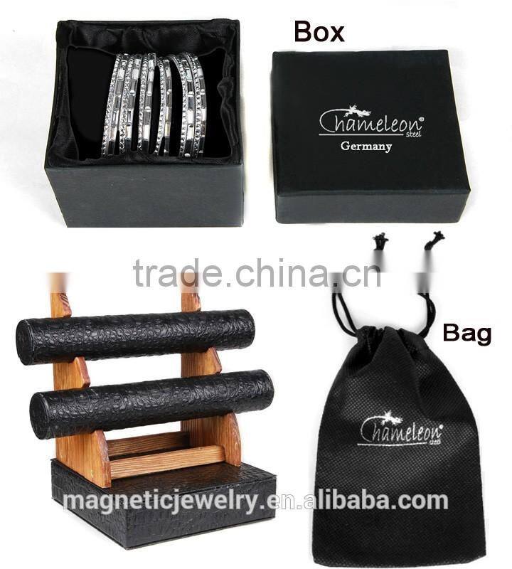 Chameleon Wholesale Jewelry Ceramic Steel Combination Stacked Ring Set