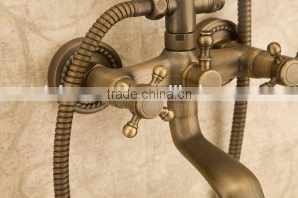 luxury wall mounted antique bathroom shower set