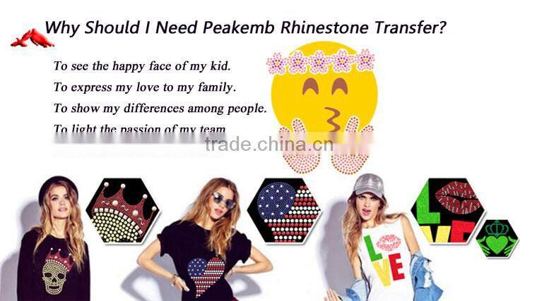 Bling Stones Zebra Paw Print Rhinestone Iron on Crytal Motif Transfers for Shirt