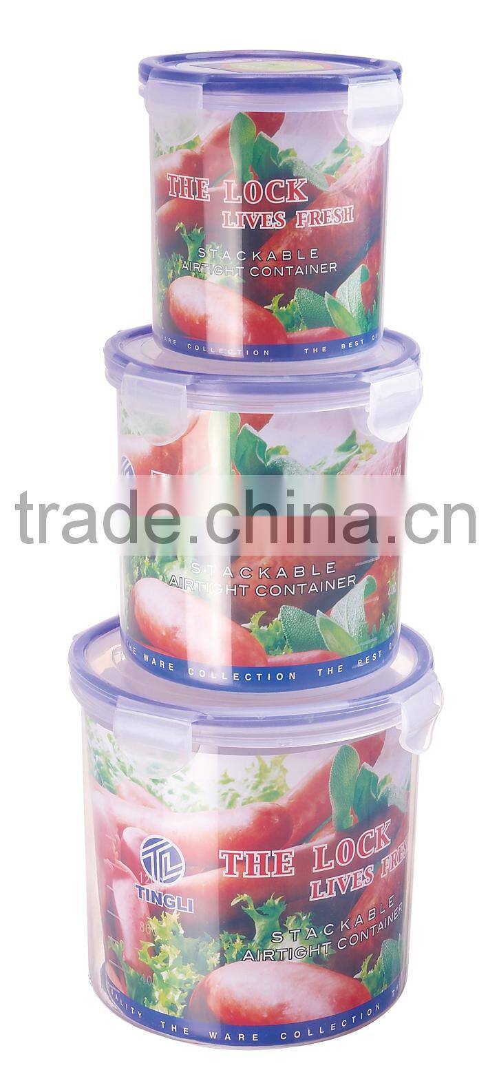 4pcs set plastic food storage container to keep food hot
