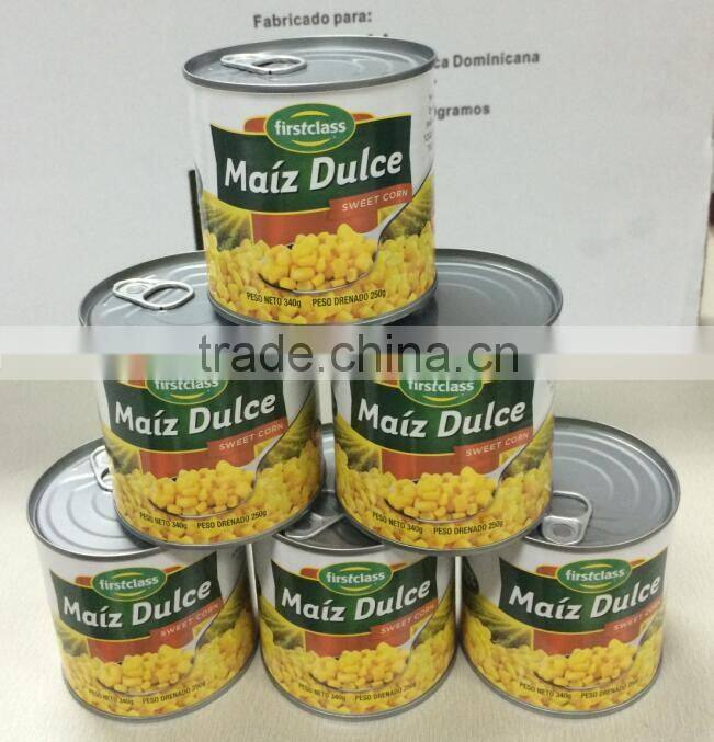 High quality canned sweet corn kernel