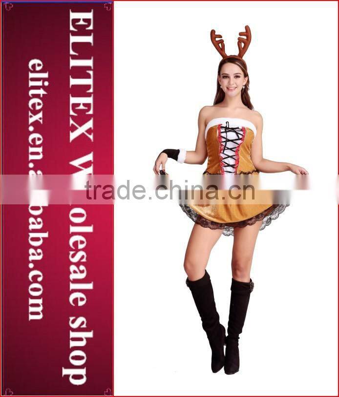 High-quality wholesale hot fashion unique woman blue christmas snowman costume