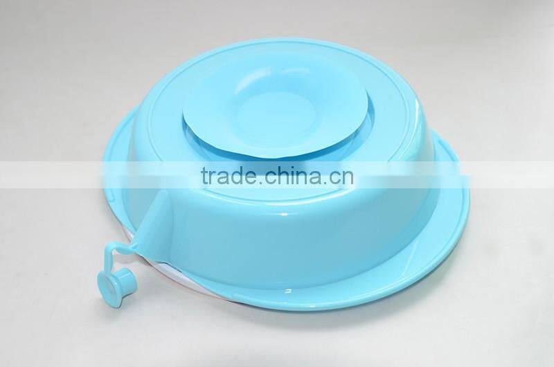 Blue color 100% melamine plate with pp underpan, Water flooding warmming baby bowl, meal prep containers