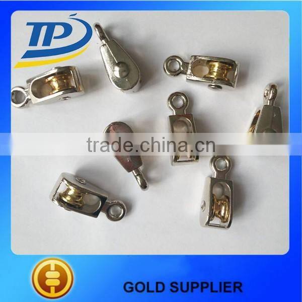 High Quality Zinc Alloy Small Fixed Single Metal Pulley and Double Pulley