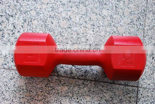High durable sport plastic dumbell