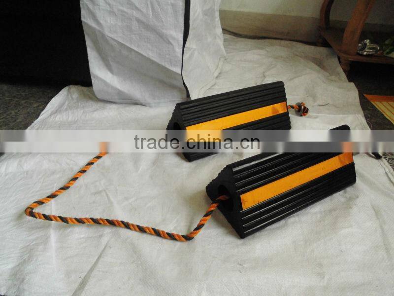 Truck wheel chock stopper parking block