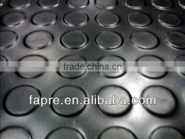 Black Anti-slip Round Stud Rubber Mattings/ Hot Sale Round Pattern Rubber Flooring