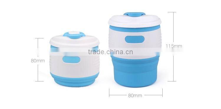 Colorful soft non-toxic collapsible silicone mugs for sublimation